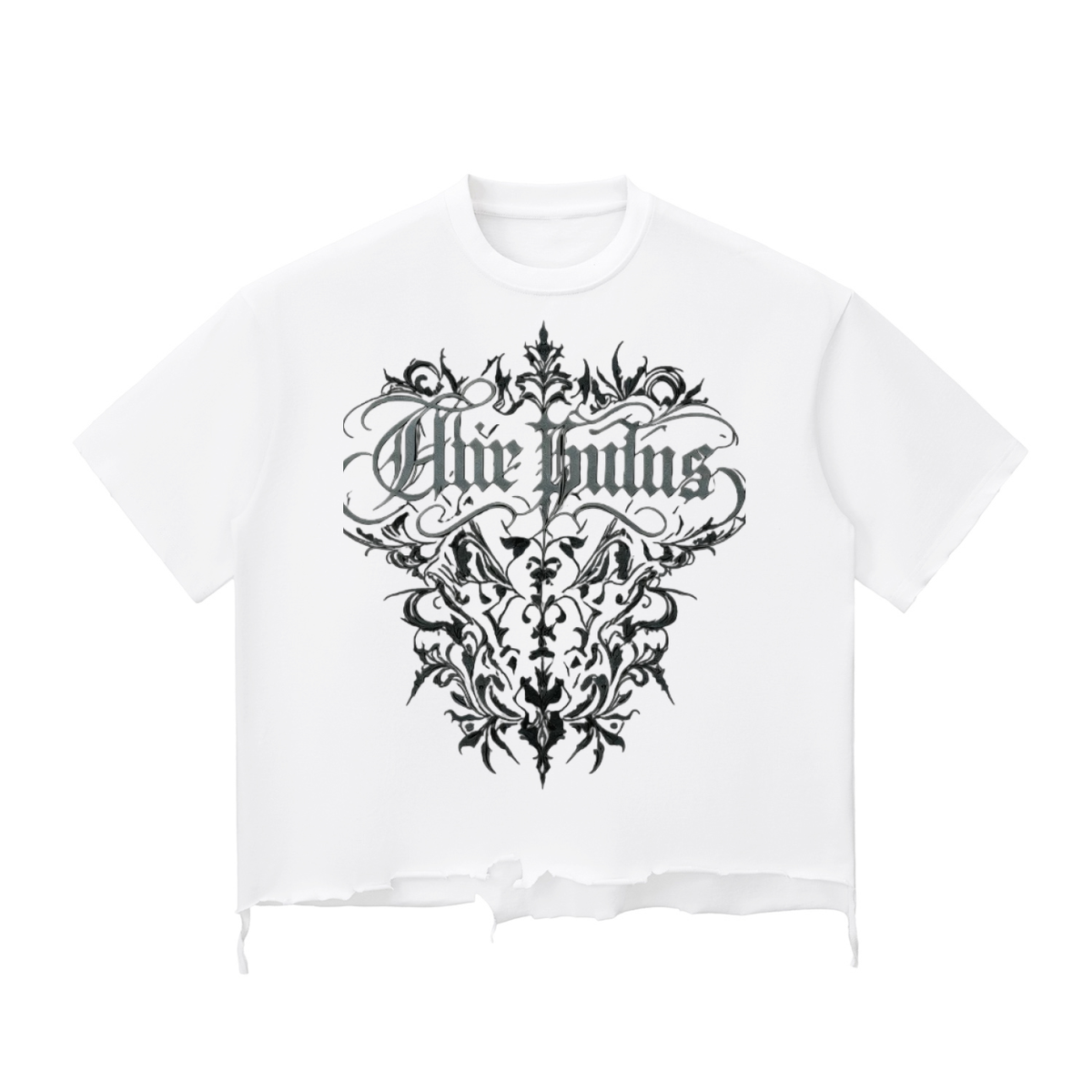 Snow Wash Raw-Hem Boxy T-shirt