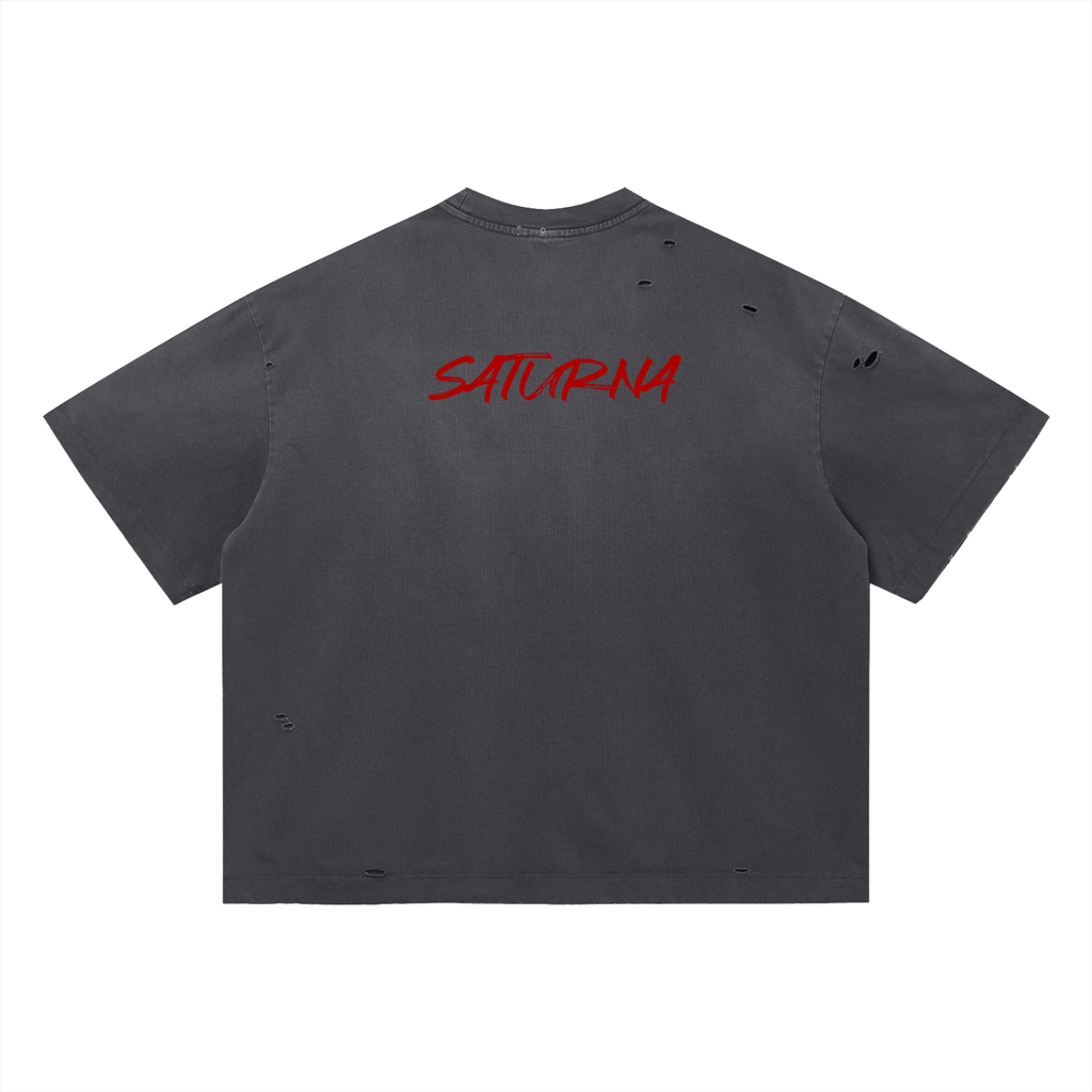 Vintage Washed Distressed Boxy Oversized T-Shirt