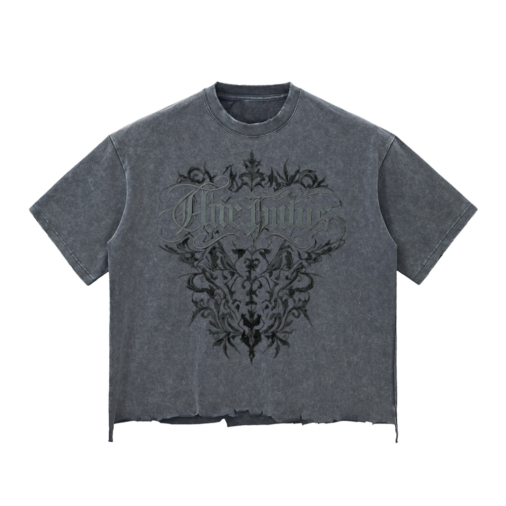 Snow Wash Raw-Hem Boxy T-shirt