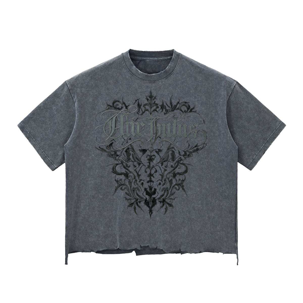 Snow Wash Raw-Hem Boxy T-shirt