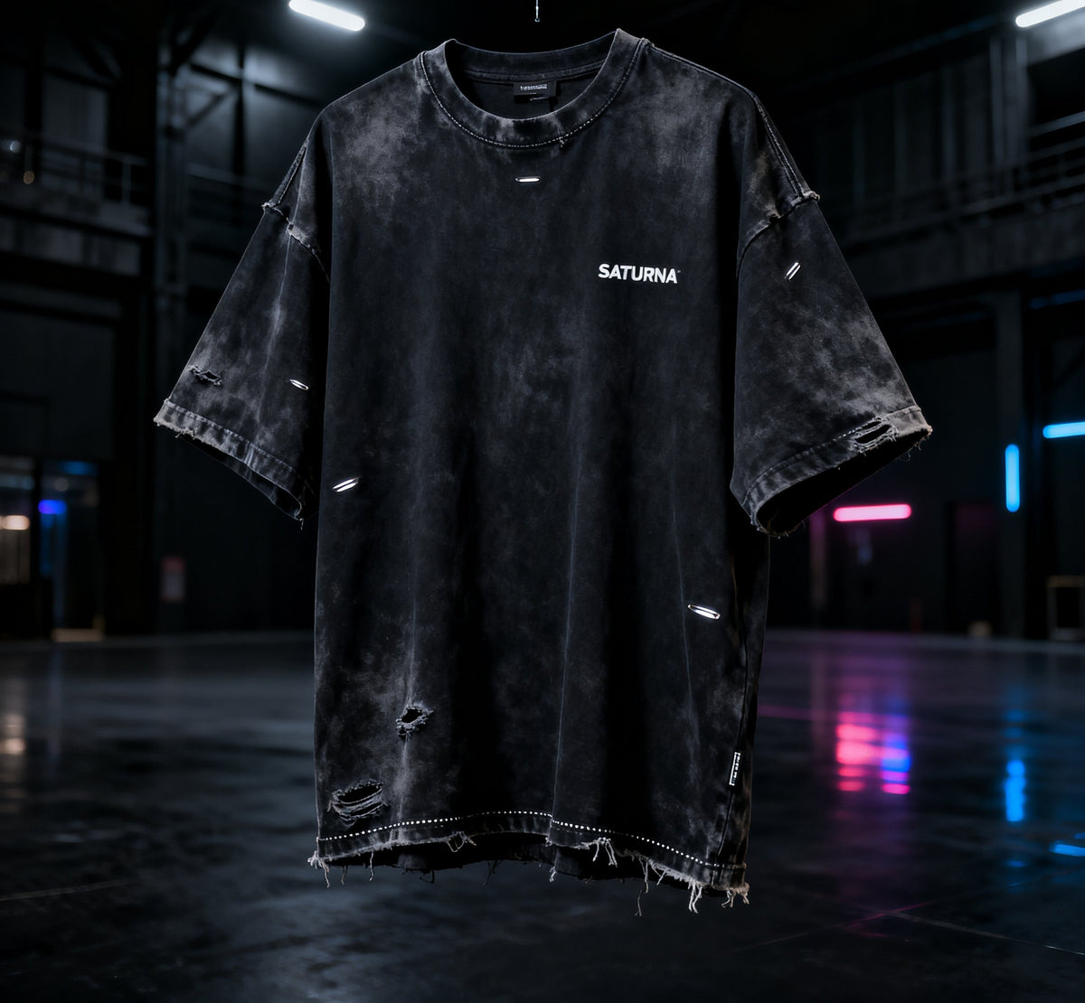 KOWLOON DISTRESSED TEE — front