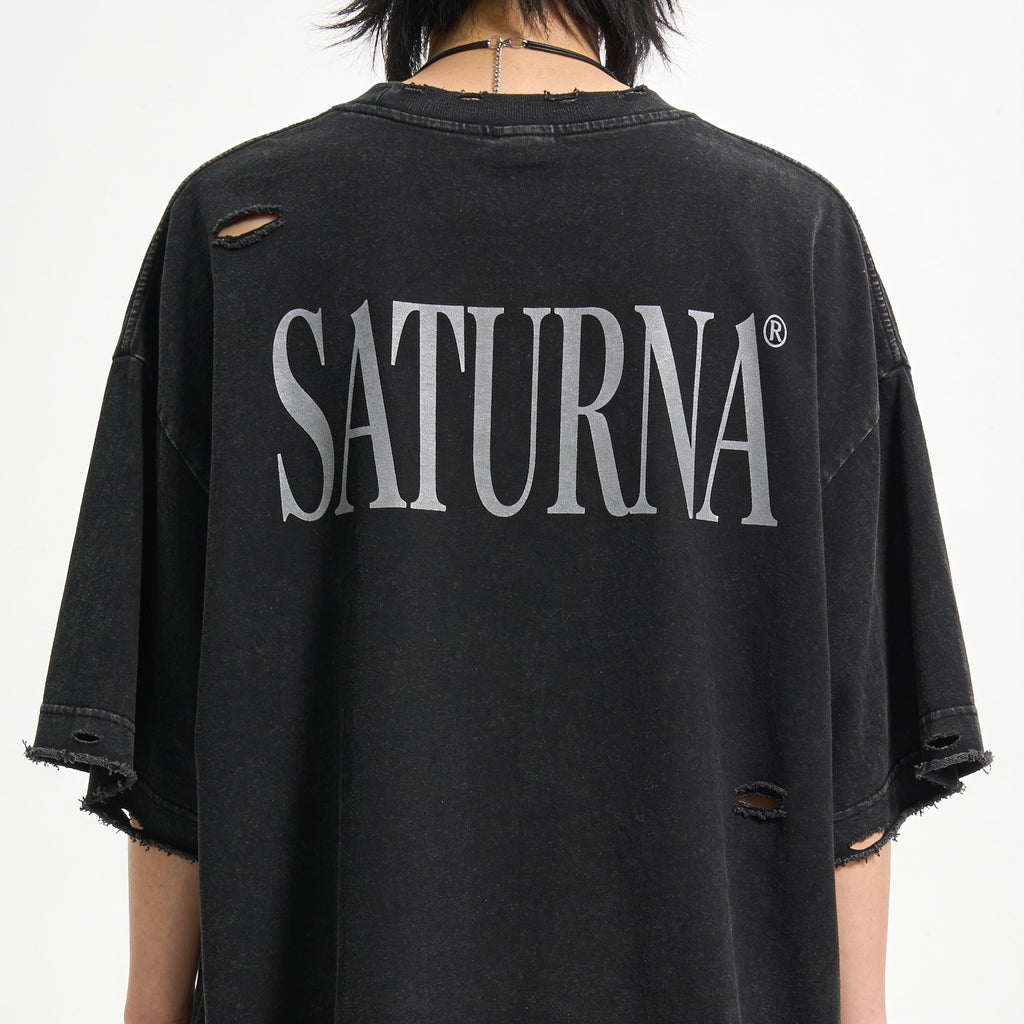 RAW EDGE OVERSIZED TEE — back