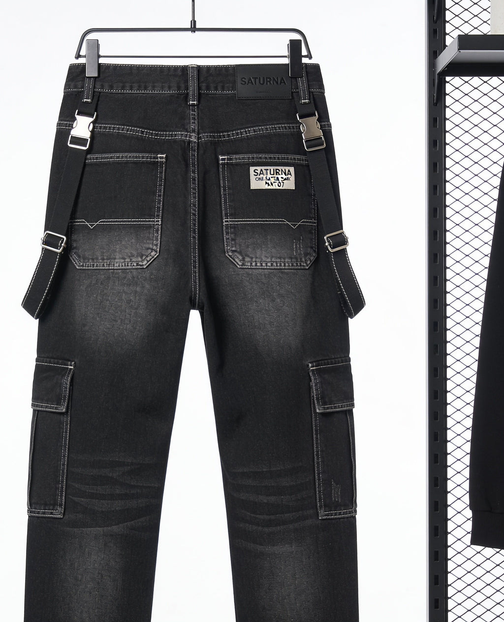 DISTRESSED WIDE DENIM — back
