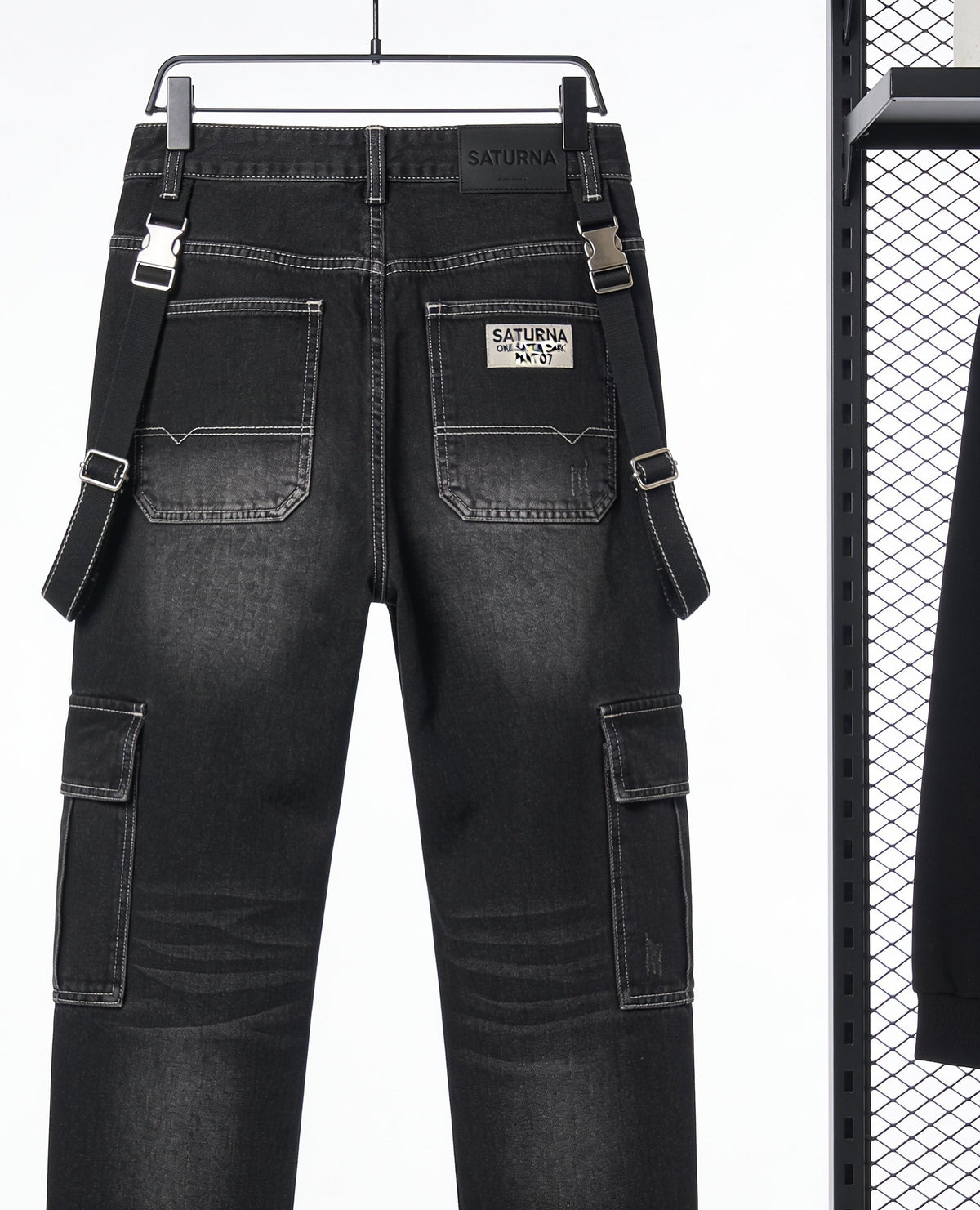 DISTRESSED WIDE DENIM — back