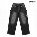 DISTRESSED WIDE DENIM — front