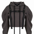 RAW EDGE CROPPED HOODIE — front