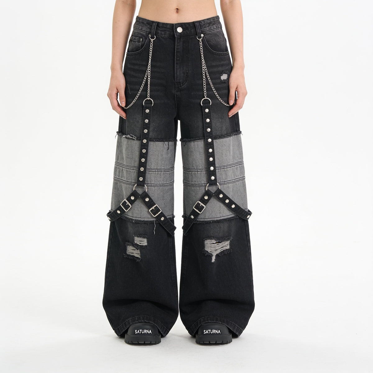 OBSCURA WIDE-LEG DENIM — front