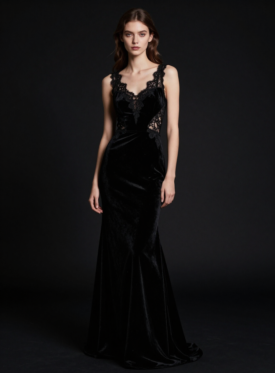 Elysia Lace Evening Dress — SATURNA