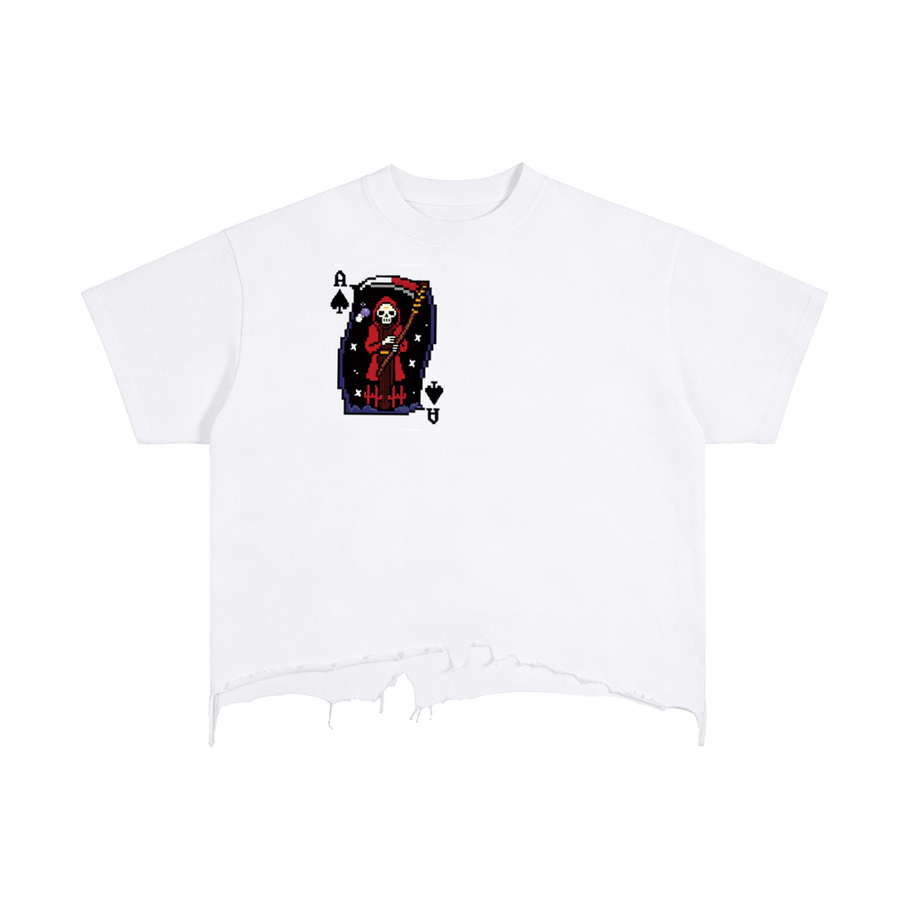 Vintage Wash Boxy Distressed Hem T-Shirt