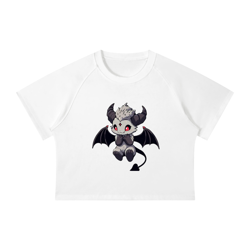 Women's Mineral Wash Raglan Crop T-Shirt