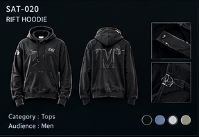 SAT-020 — RIFT HOODIE archive visual