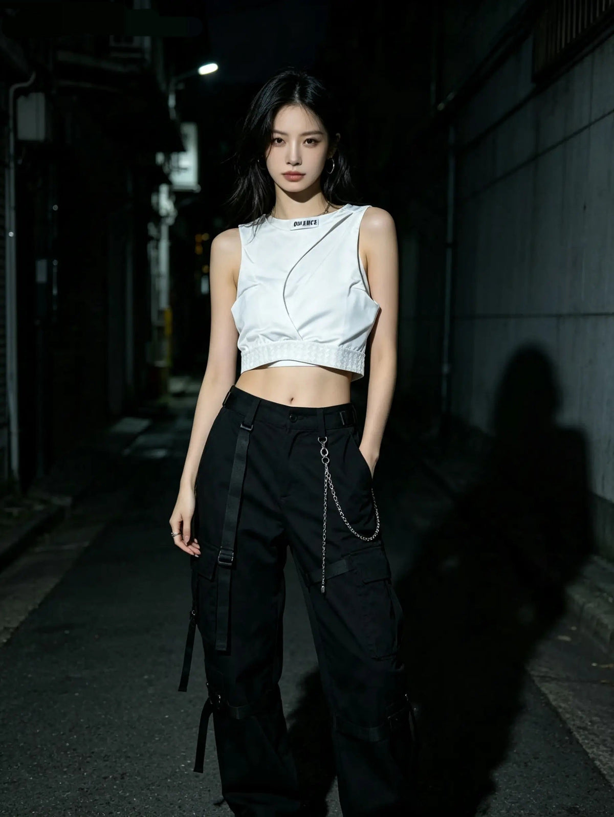 White Sleeveless Crop Top — SATURNA